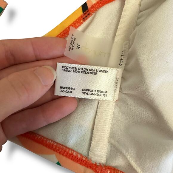 Mynah Swim Top XL Bikini Bustier V-Wire Tropical Floral Adjustable Straps - Picture 7 of 8